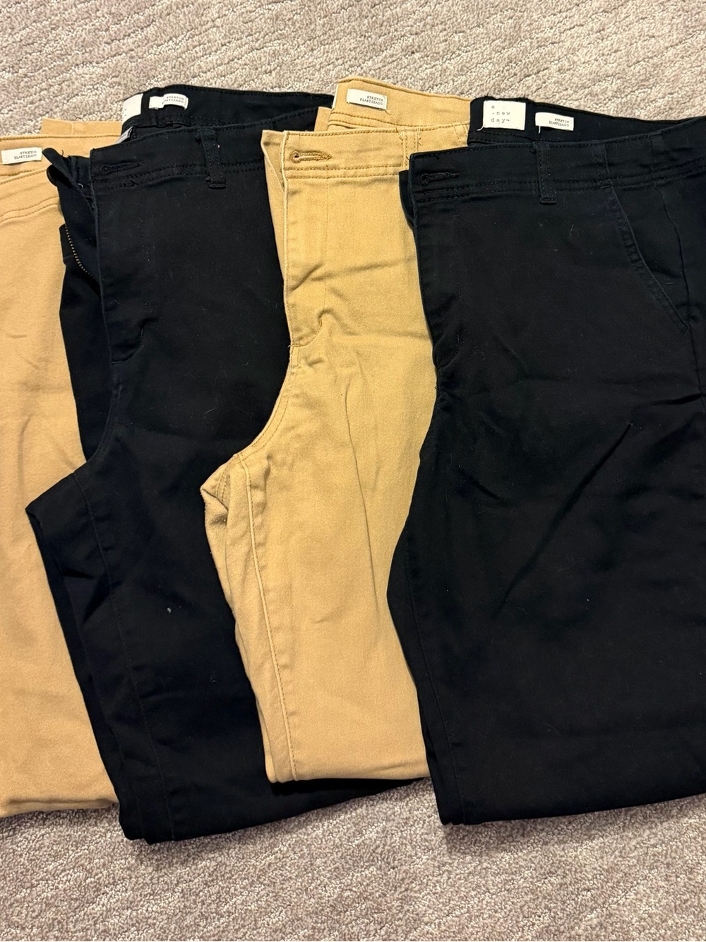 Women’s Chino Pants - Black & Tan